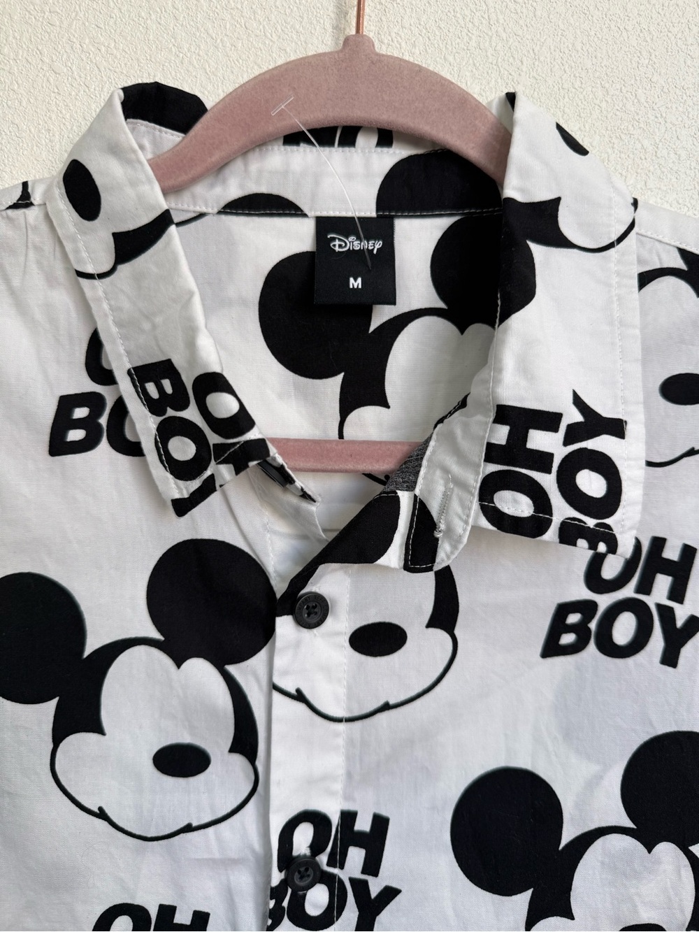 Disney x Neff Mickey Mouse Oh Boy Button-Up Shirt Men’s M - Picture 3 of 8
